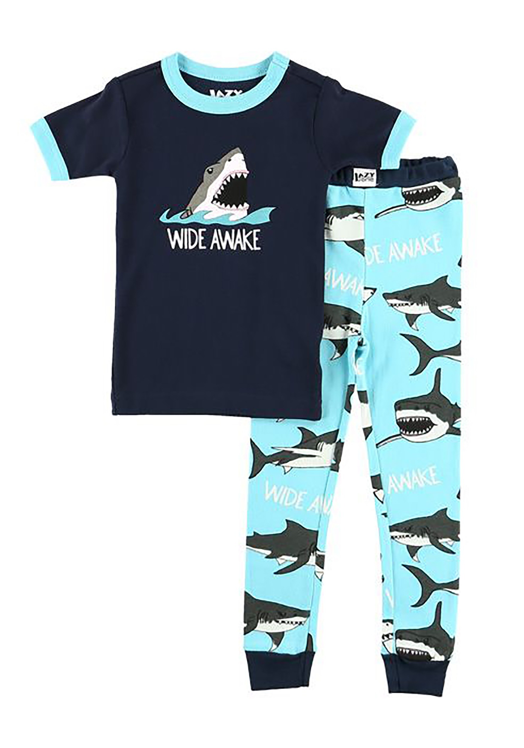 Kid's Wide Awake Shark Short Sleeve Pajama Set
