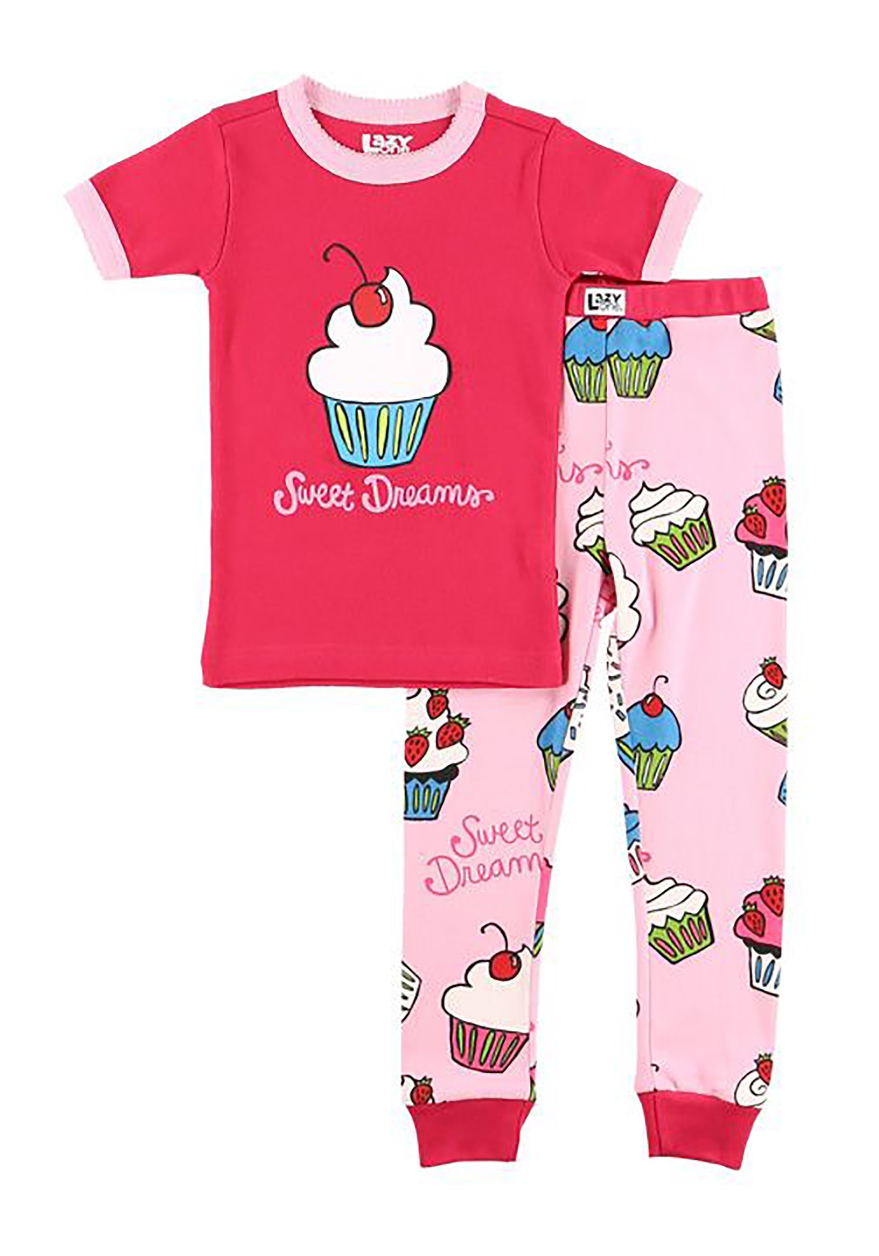 Girls Sweet Dreams Cupcake Short Sleeve Pajama Set