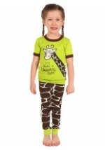 Kids Looong Day Giraffe Short Sleeve Pajama Set