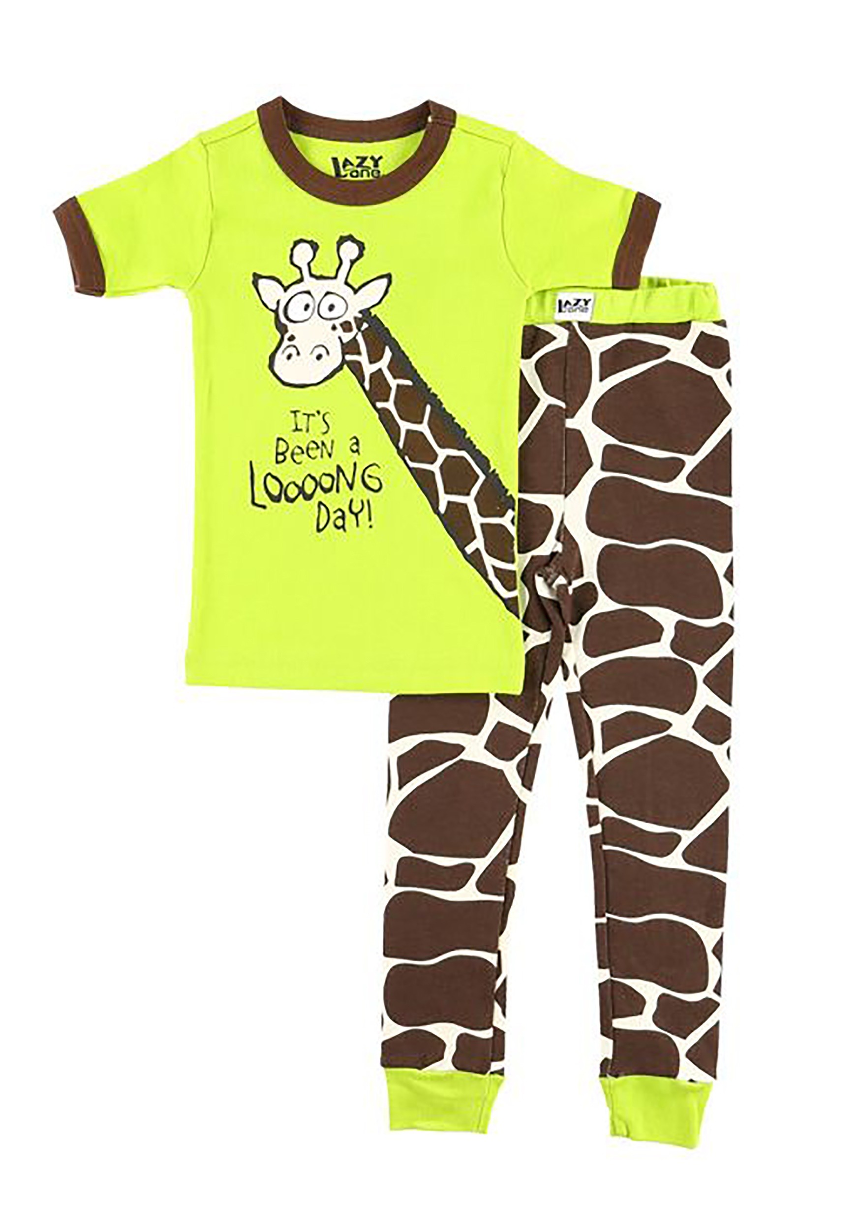Looong Day Giraffe Short Sleeve Kids Pajama Set