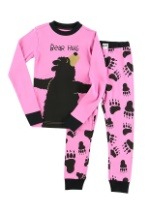 Bear Hug Long Sleeve Girls Pajama Set-alt2