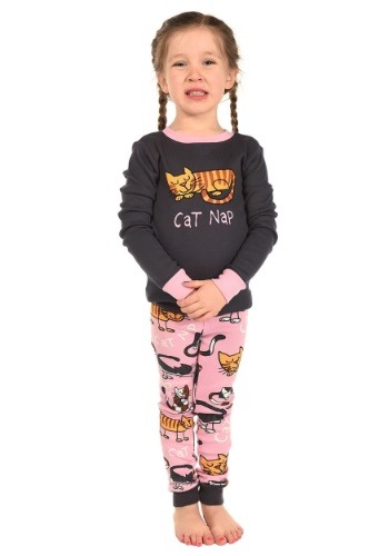 Girls Cat Nap Long Sleeve Pajama Set