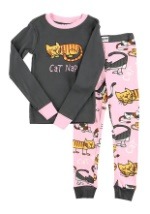 Girls Cat Nap Long Sleeve Pajama Set Alt1