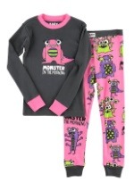 Girls Monster in the Morning Long Sleeve Pajama Set Update1 