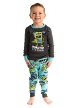 Monster in the Morning Long Sleeve Pajama Set for Boys Updat