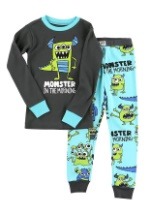 Monster in the Morning Long Sleeve Pajama Set for Boys Updat