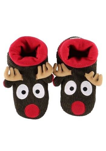 Kids Reindeer Woodland Slippers