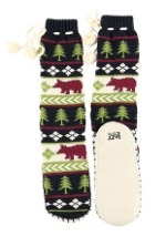 Kids Bear Fair Isle Mukluk Slipper