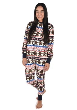 Adult Sweet Cheeks Gingerbread Man Flapjack Pajamas
