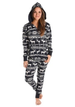 Women's Nordic Reindeer Hooded Onesie