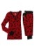 Womens Classic Moose Thermeez Red Pajama Set
