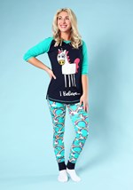 Women's I Believe Unicorn Tall Pajama Tee full