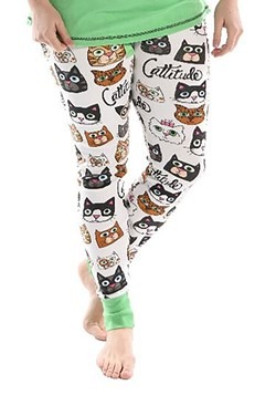 Womens Catitude Pajama Leggings new 1