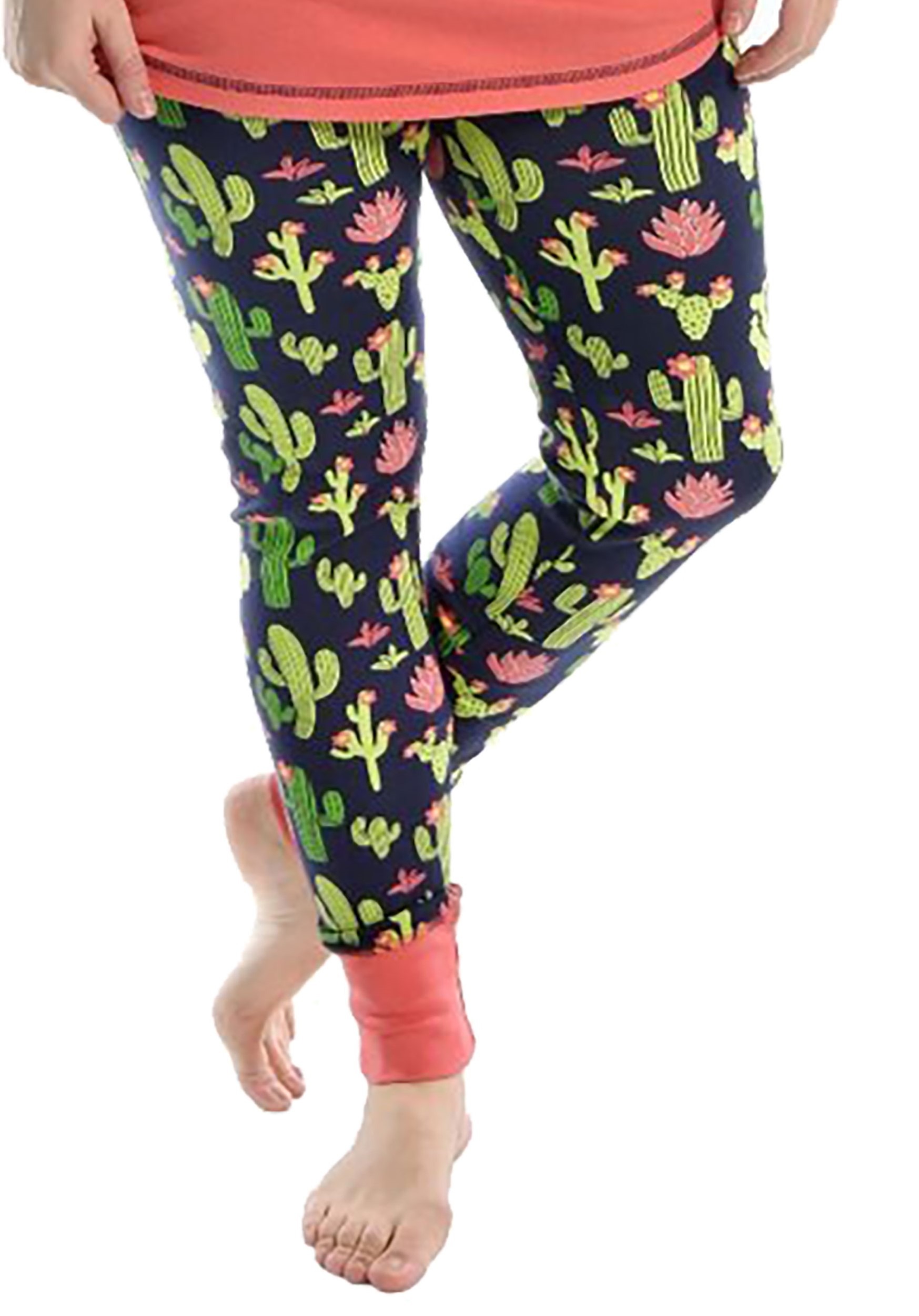 Cactus Print Womens Pajama Leggings