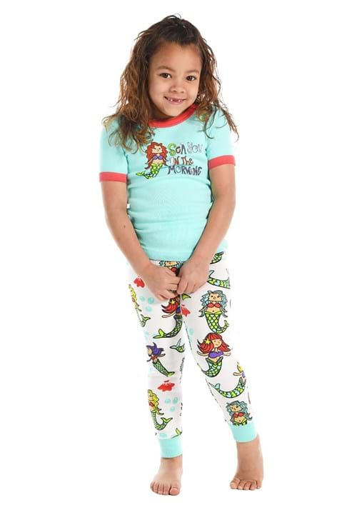 Kids Sea You in the Morning Mermaid Short Sleeve Pajamas Upd