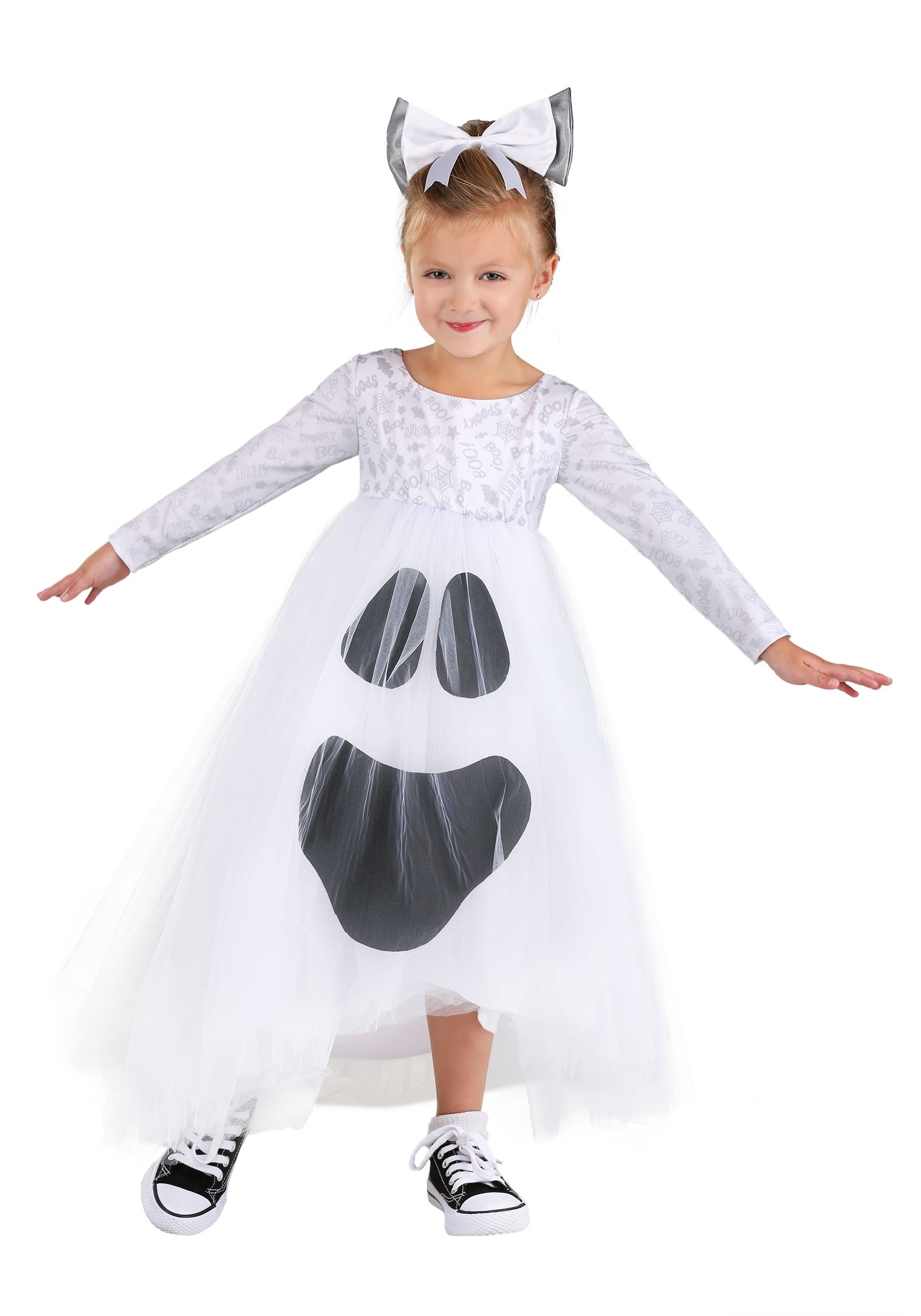 Photos - Fancy Dress GHOST FUN Costumes  Tutu Toddler Costume Black/Gray/White FUN7173TD 