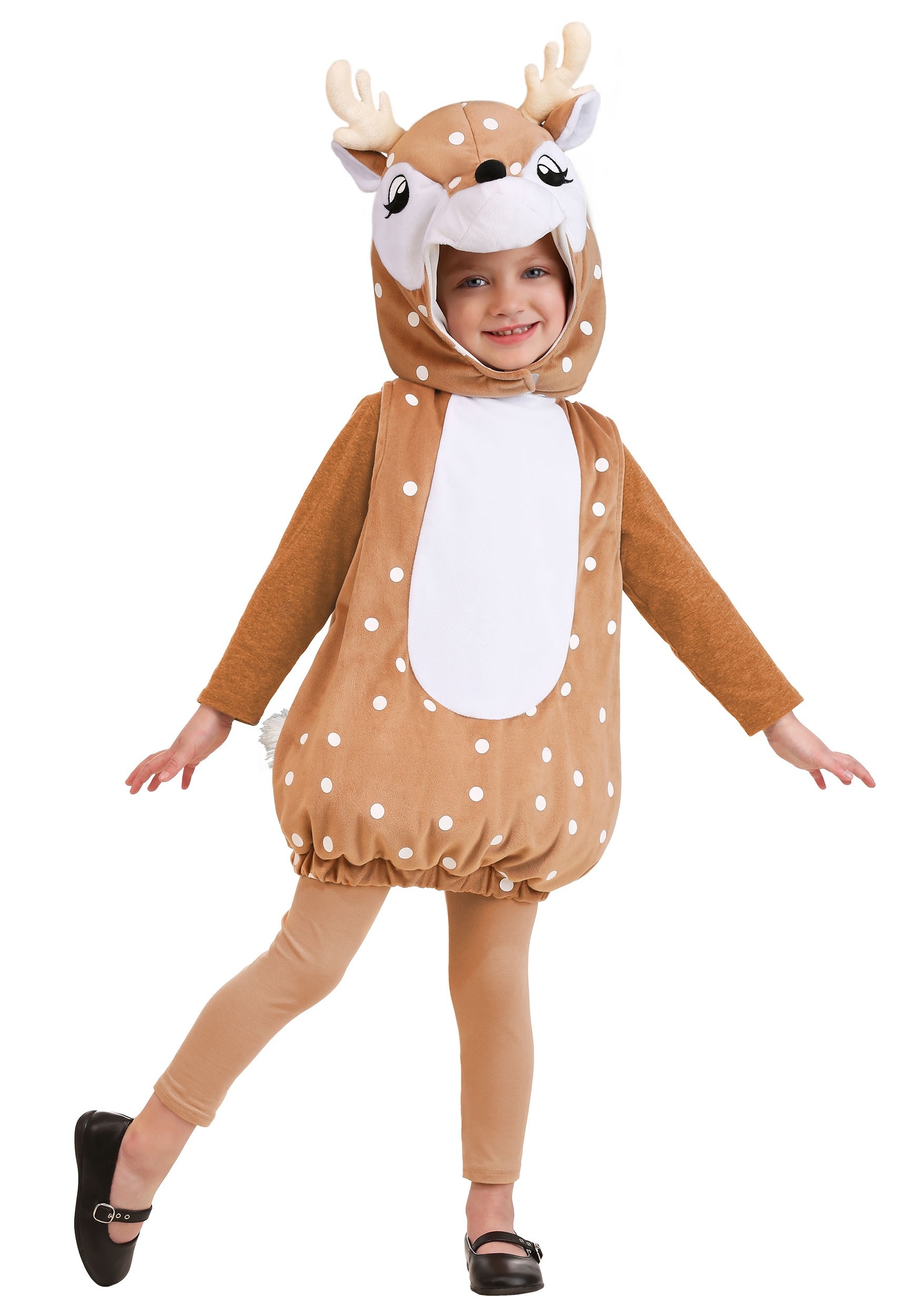 Photos - Fancy Dress Toddler FUN Costumes Spotted Deer  Costume Beige/White FUN9045TD 