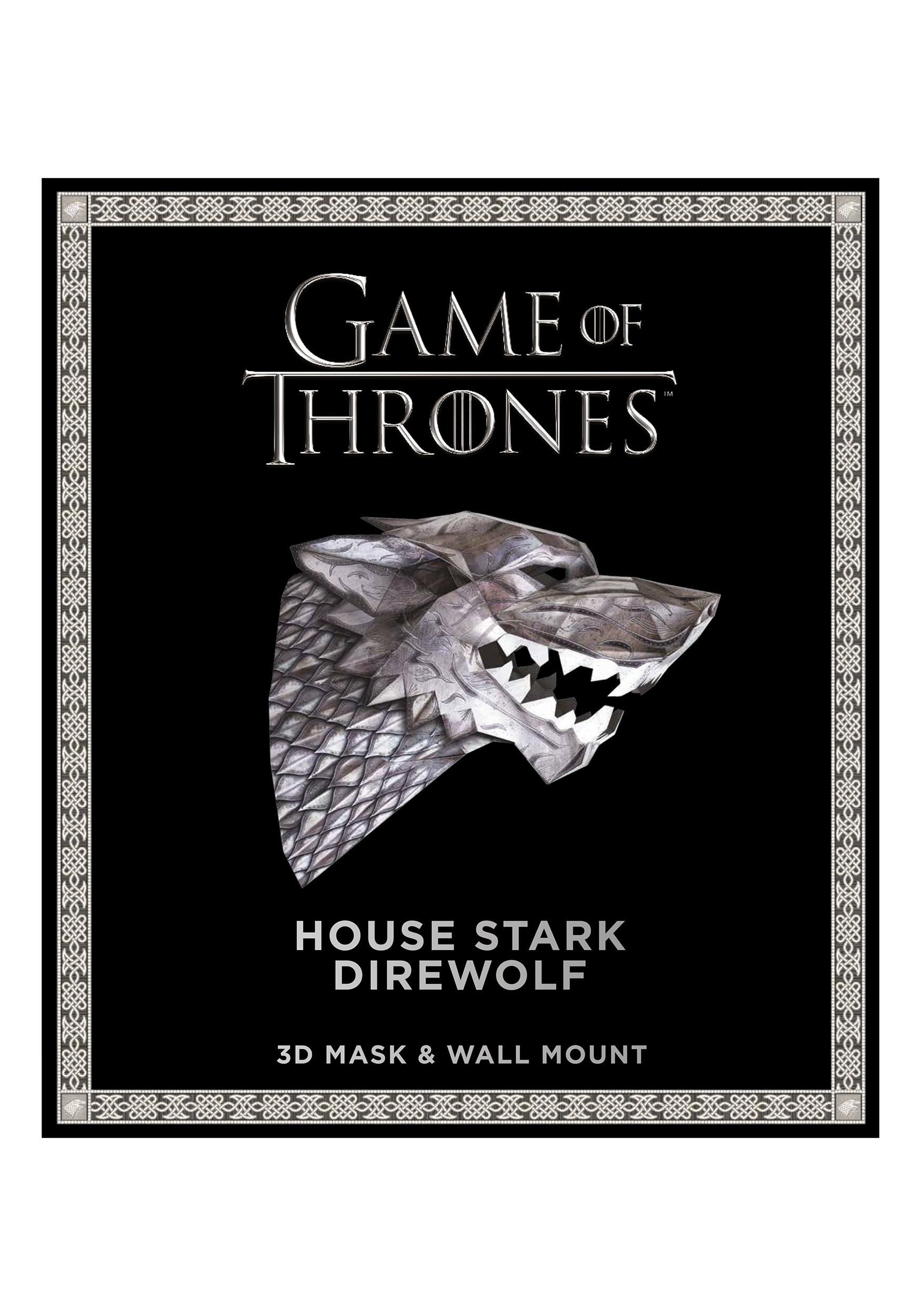 House Stark Direwolf 3D Mask and Wall Mount Game of Thrones