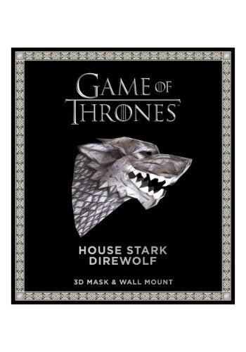 Game of Thrones House Stark Direwolf 3D Mask Wall Mount
