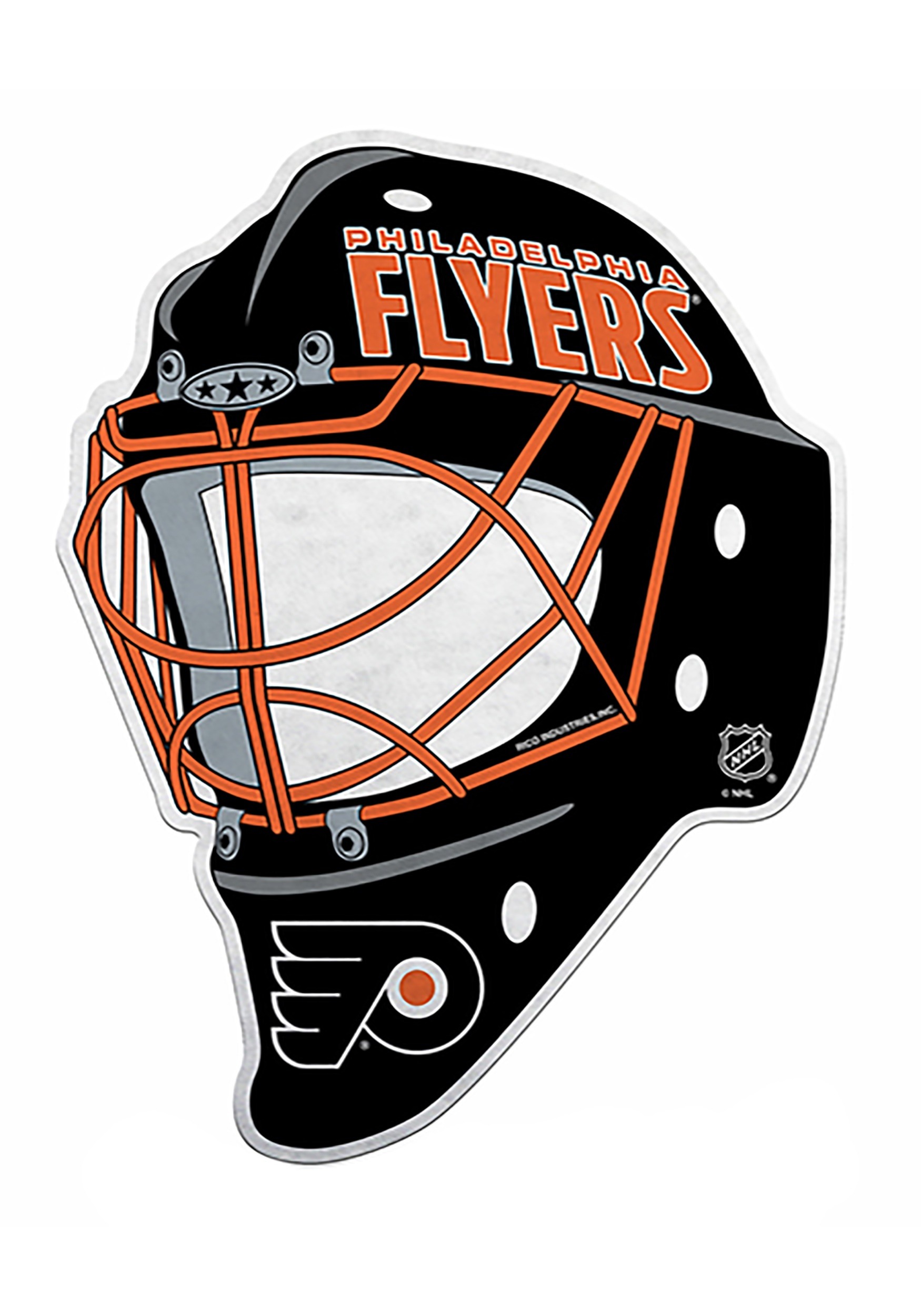 Philadelphia Flyers NHL Die Cut Goalie Mask Pennant