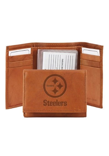 NFL Pittsburgh Steelers Genuine Leather Tri-Fold Wallet