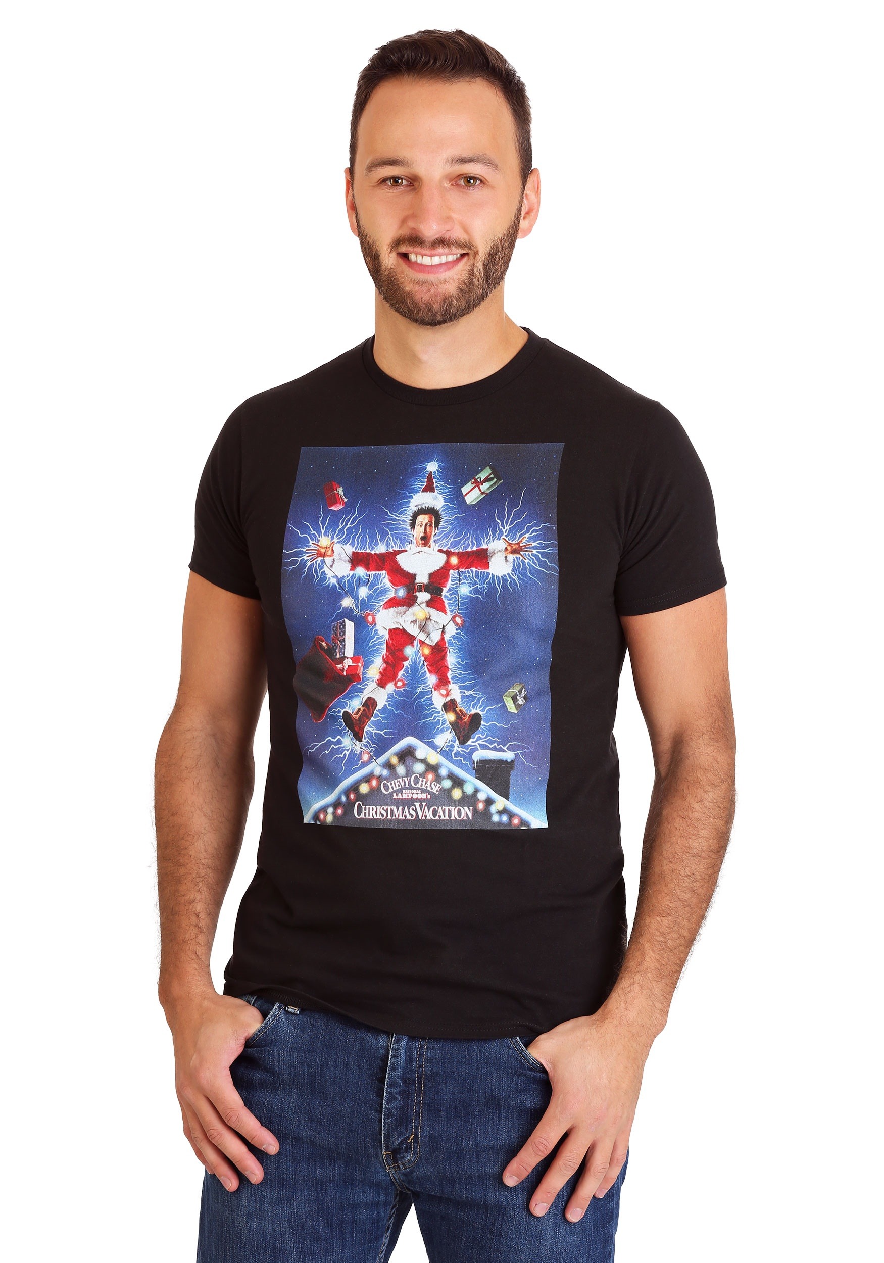 Christmas Vacation Movie Men's Black T-Shirt Christmas Vacation Movie Men's Black T-Shirt