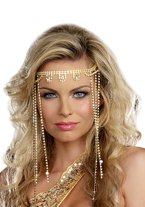 Gold Shimmering Rhinestone Headpiece