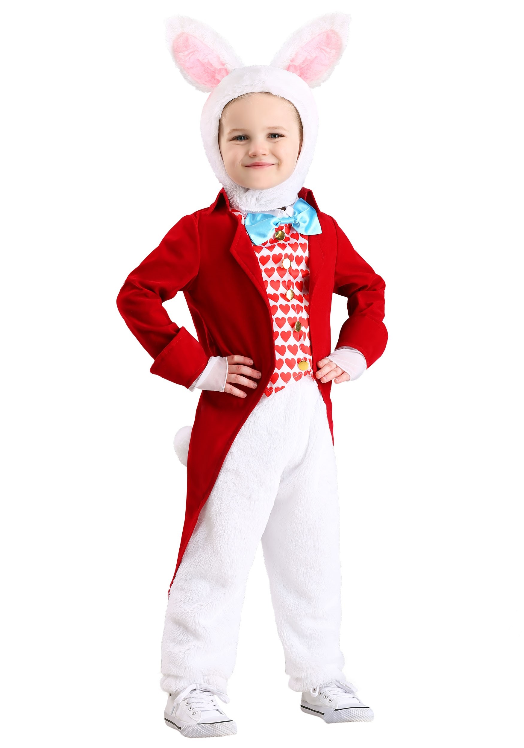 Photos - Fancy Dress Toddler FUN Costumes Dignified White Rabbit  Costume Red/Blue/White 