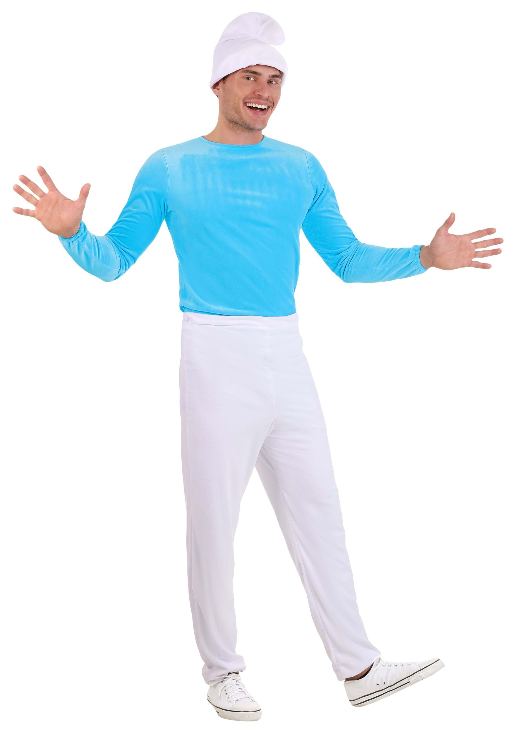 Photos - Fancy Dress FUN Costumes Adult The Smurfs Smurf Costume | Smurf Costumes Blue/Whit