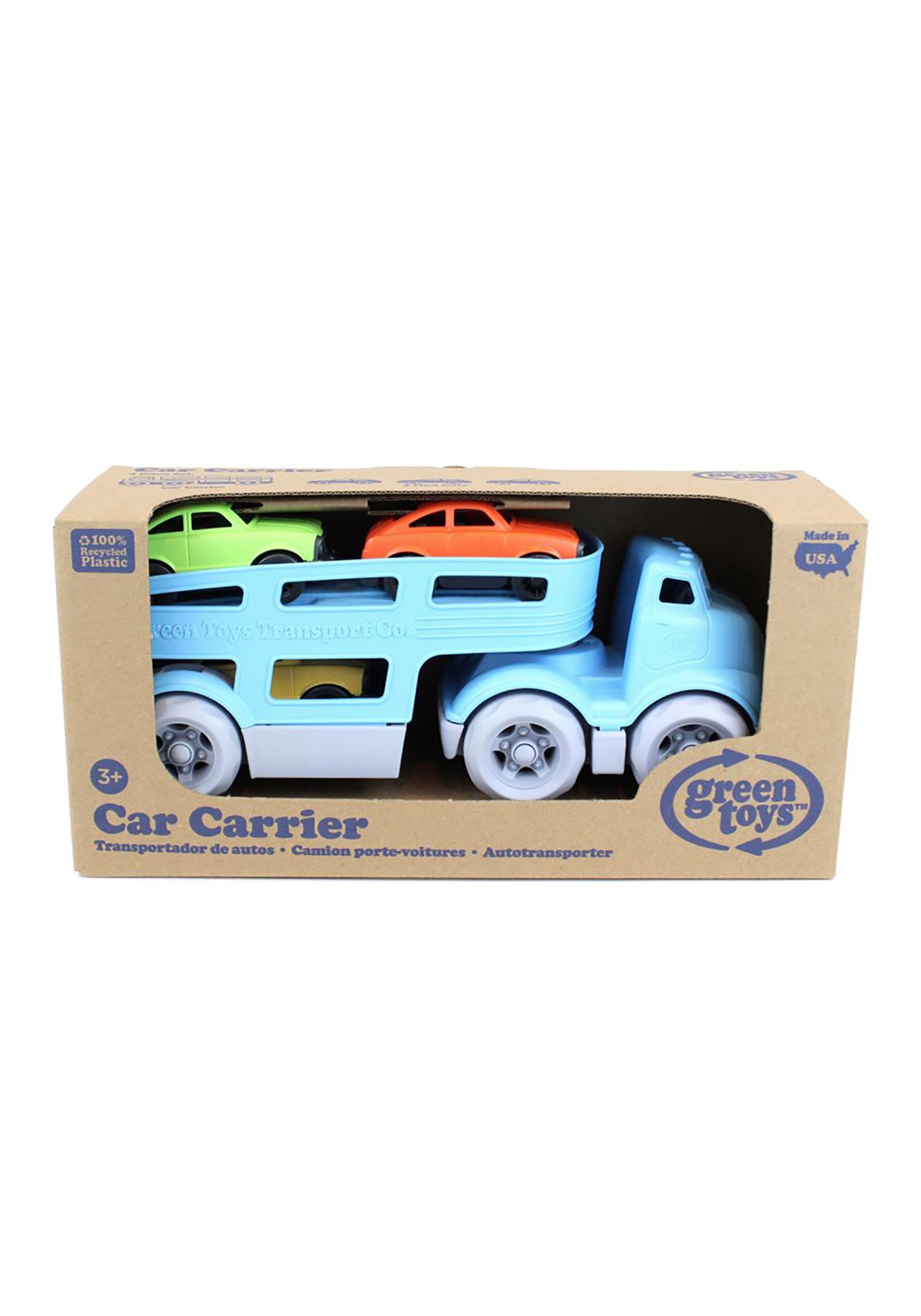 green toys car carrier vehicle