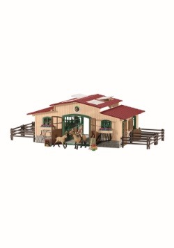 Stable w/ Horses & Accessories Playset
