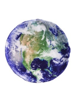 Photo Realistic Earth 18" Round Pillow Case1