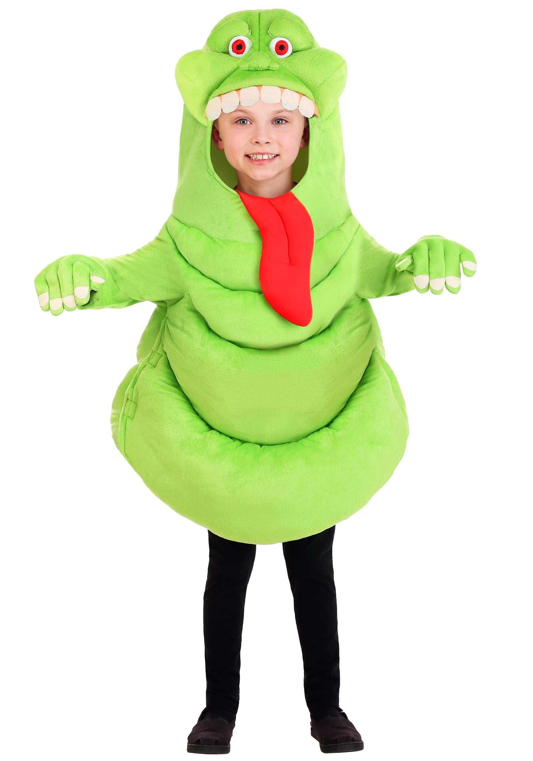 Kids Ghostbusters Slimer Costume Tunic With Gloves