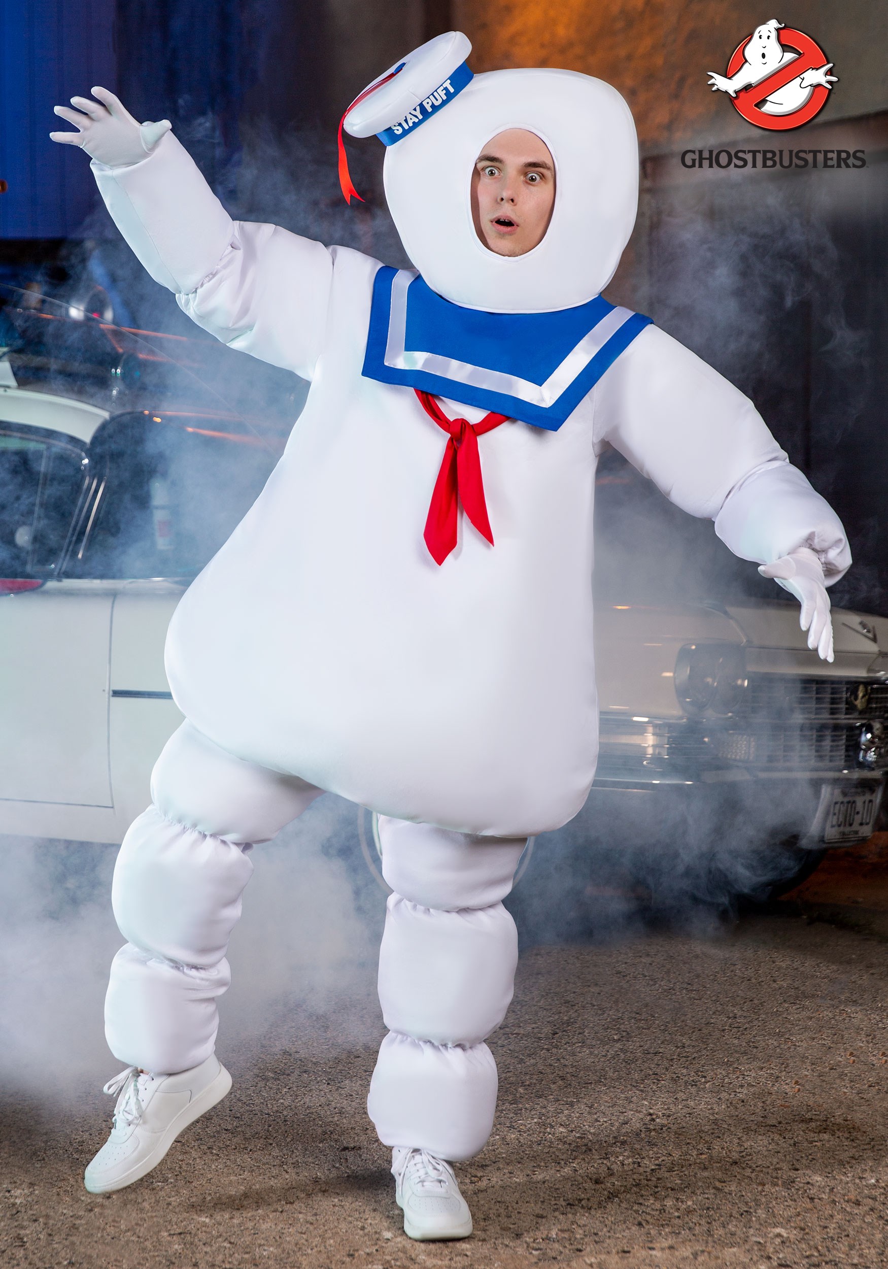 Licensed Ghostbusters Inflatable Stay Puft Marshmallow Man Ghost Adult Cost...