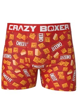 Men's Crazy Boxers Cheez-It All Over Print Red Boxer Briefs