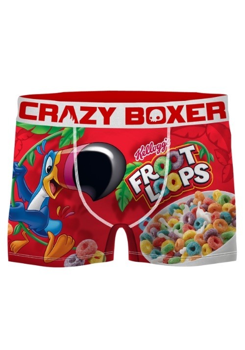 Crazy Boxers Mens Froot Loops Red/White Boxer Briefs