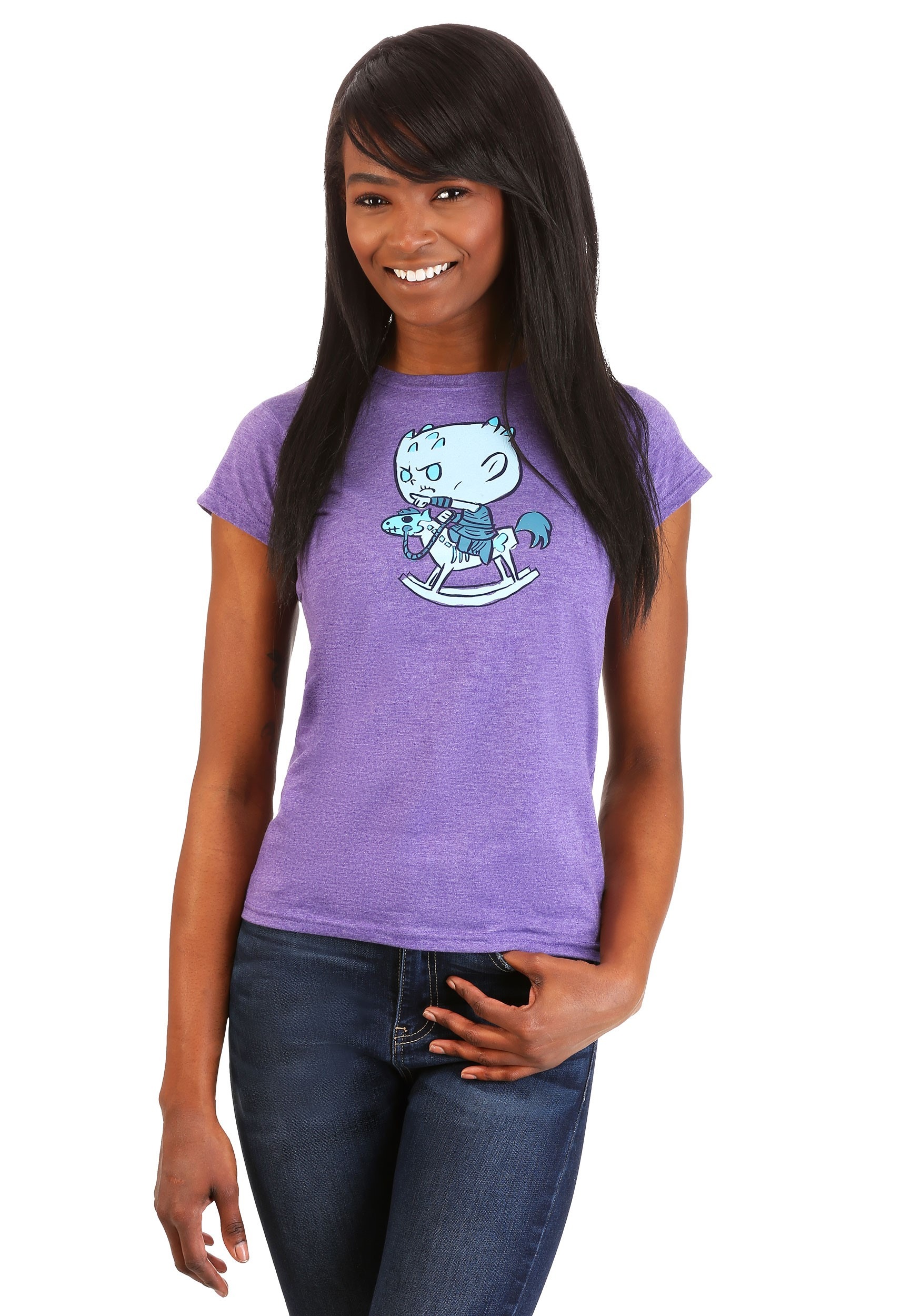 Funko Super Cute Tees: Game of Thrones Night King Horsey Purple Womens T-Shirt