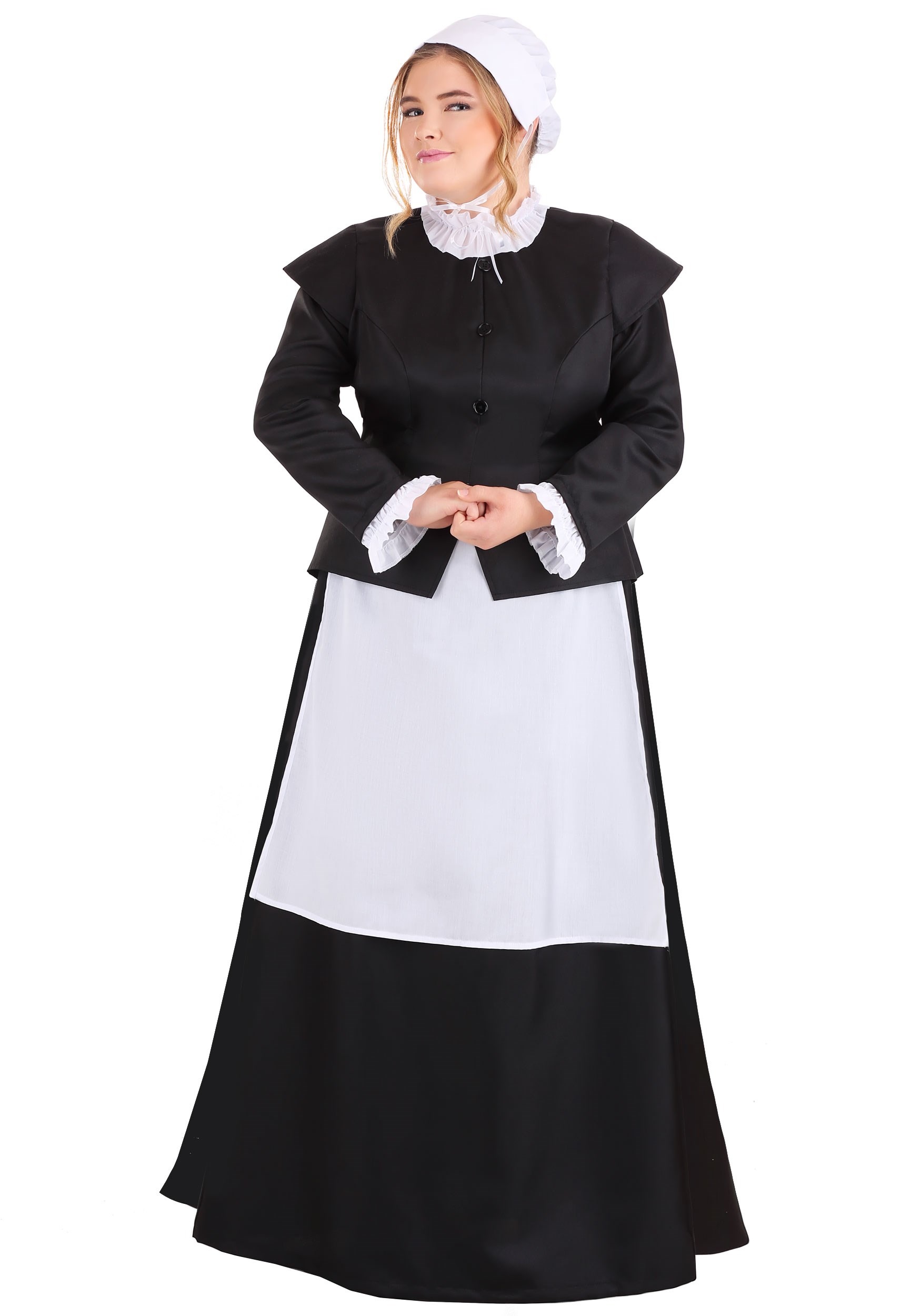 Womens Plus Size Thankful Pilgrim Costume | Plus Size Historical Costumes