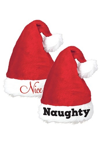 Santa Hats Naughty and Nice - Set of Two