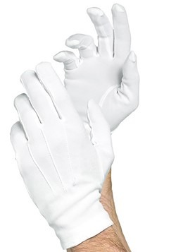 Men's Fancy White Gloves