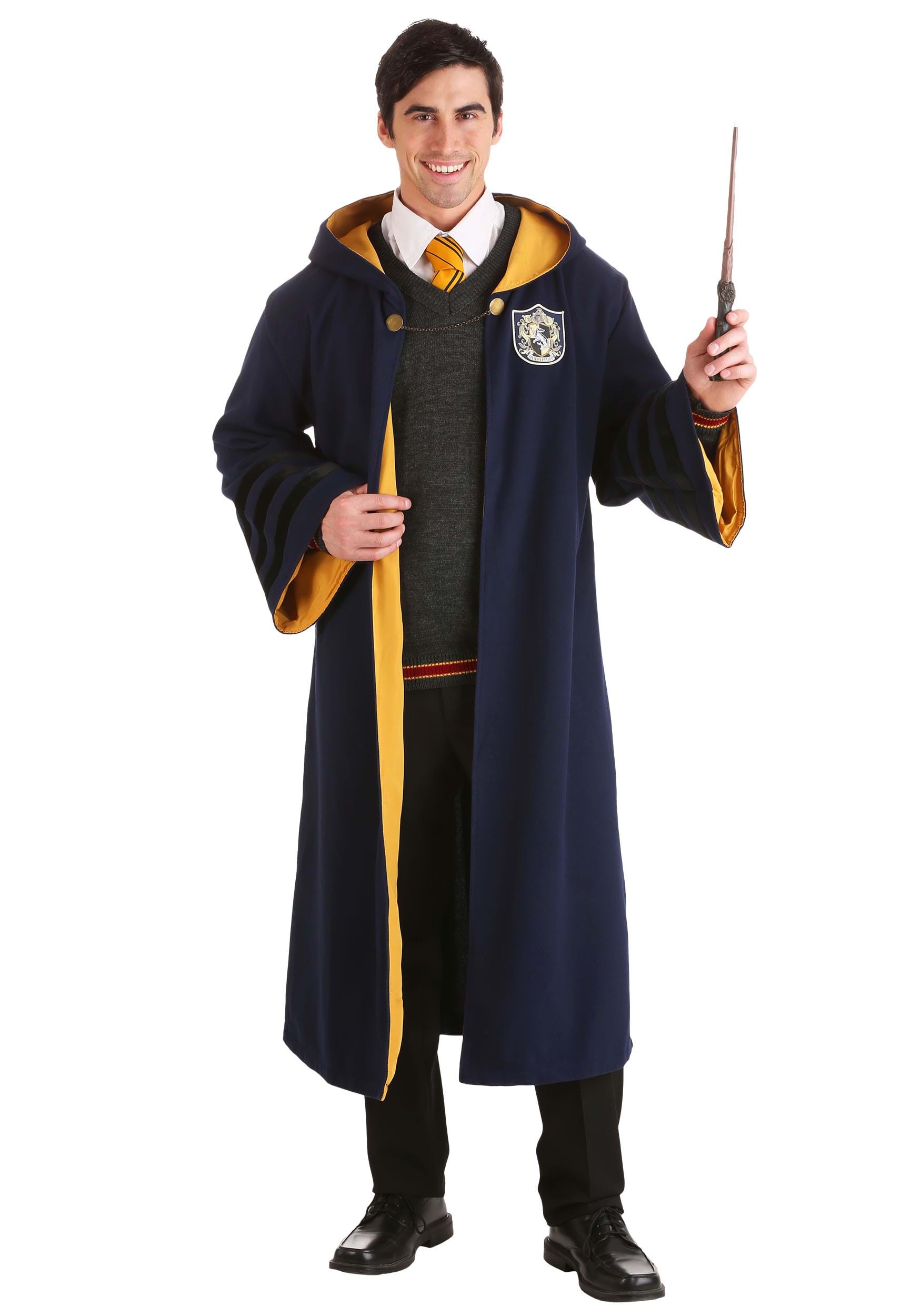 Photos - Fancy Dress Vintage FUN Costumes Adult  Harry Potter Hogwarts Hufflepuff Robe Orange 