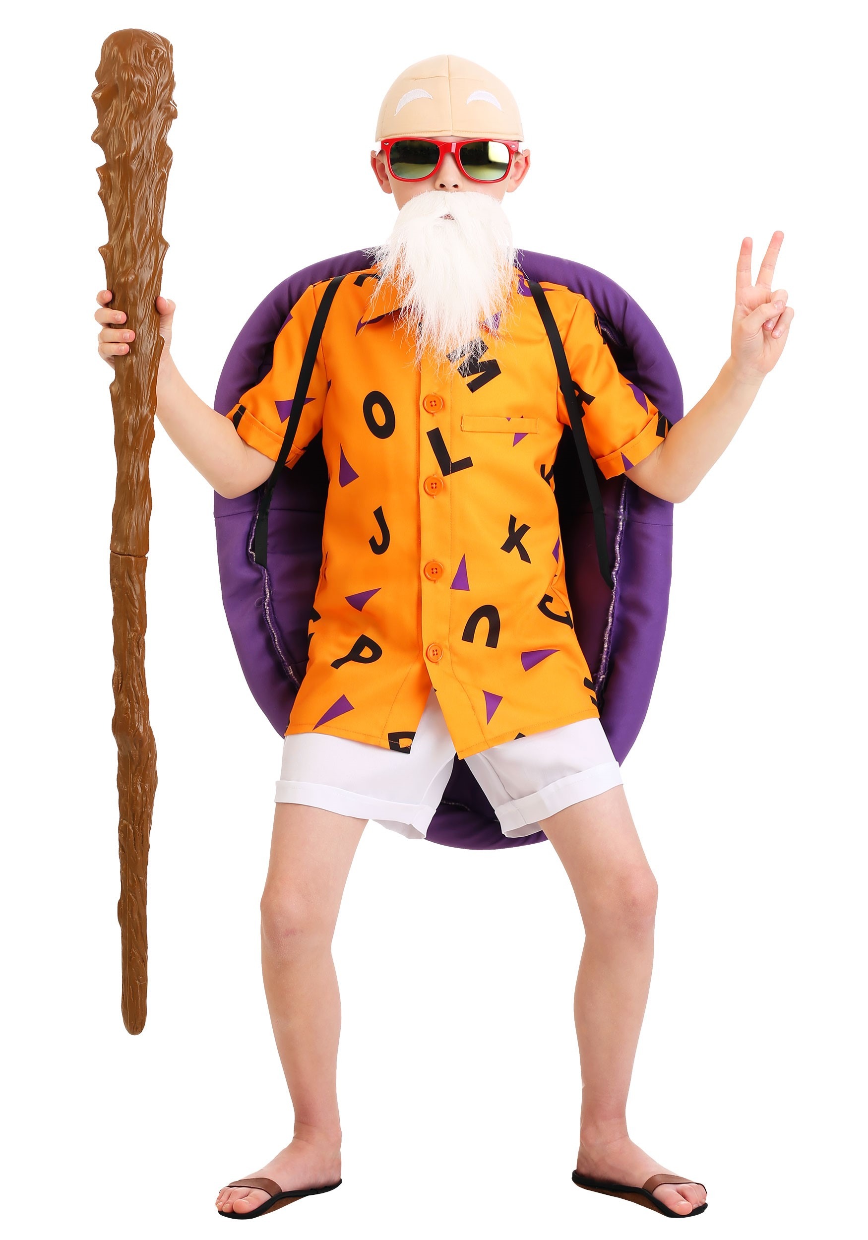 Photos - Fancy Dress Dragon FUN Costumes  Ball Z Master Roshi Costume for Kids Orange/Purple 