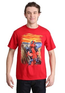 Deadpool Scream Painting Red Mens T-Shirt