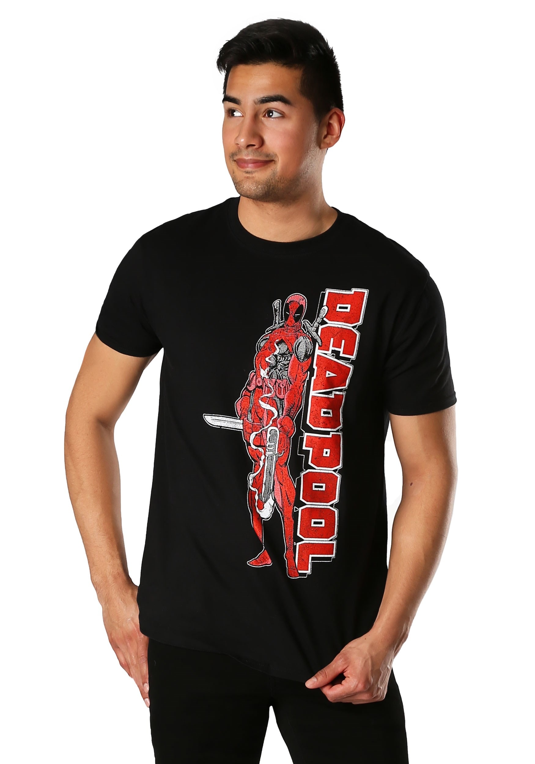 Classic Mens 90s Deadpool Black T-Shirt