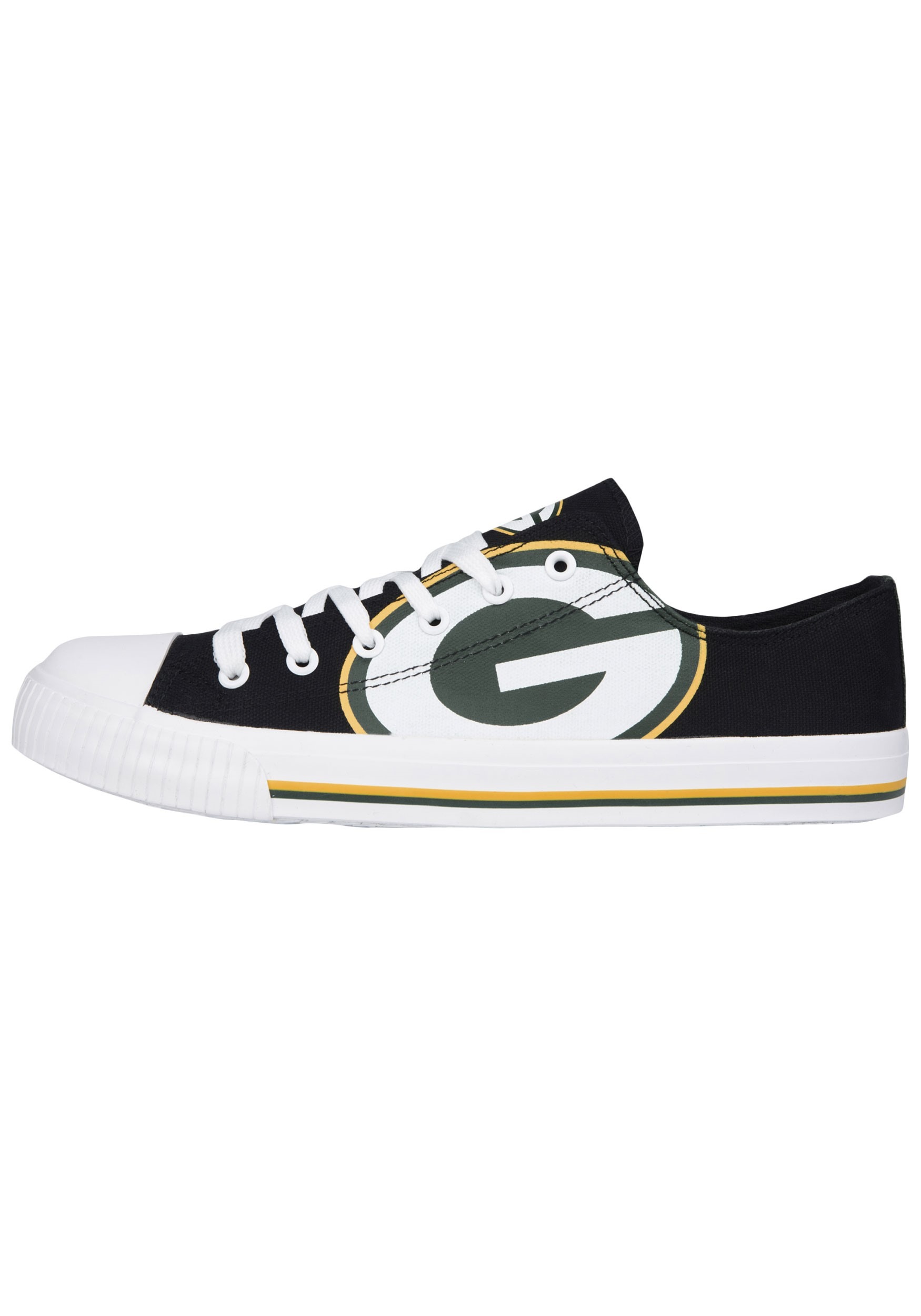 Green Bay Packers Low Top Canvas Youth Shoes