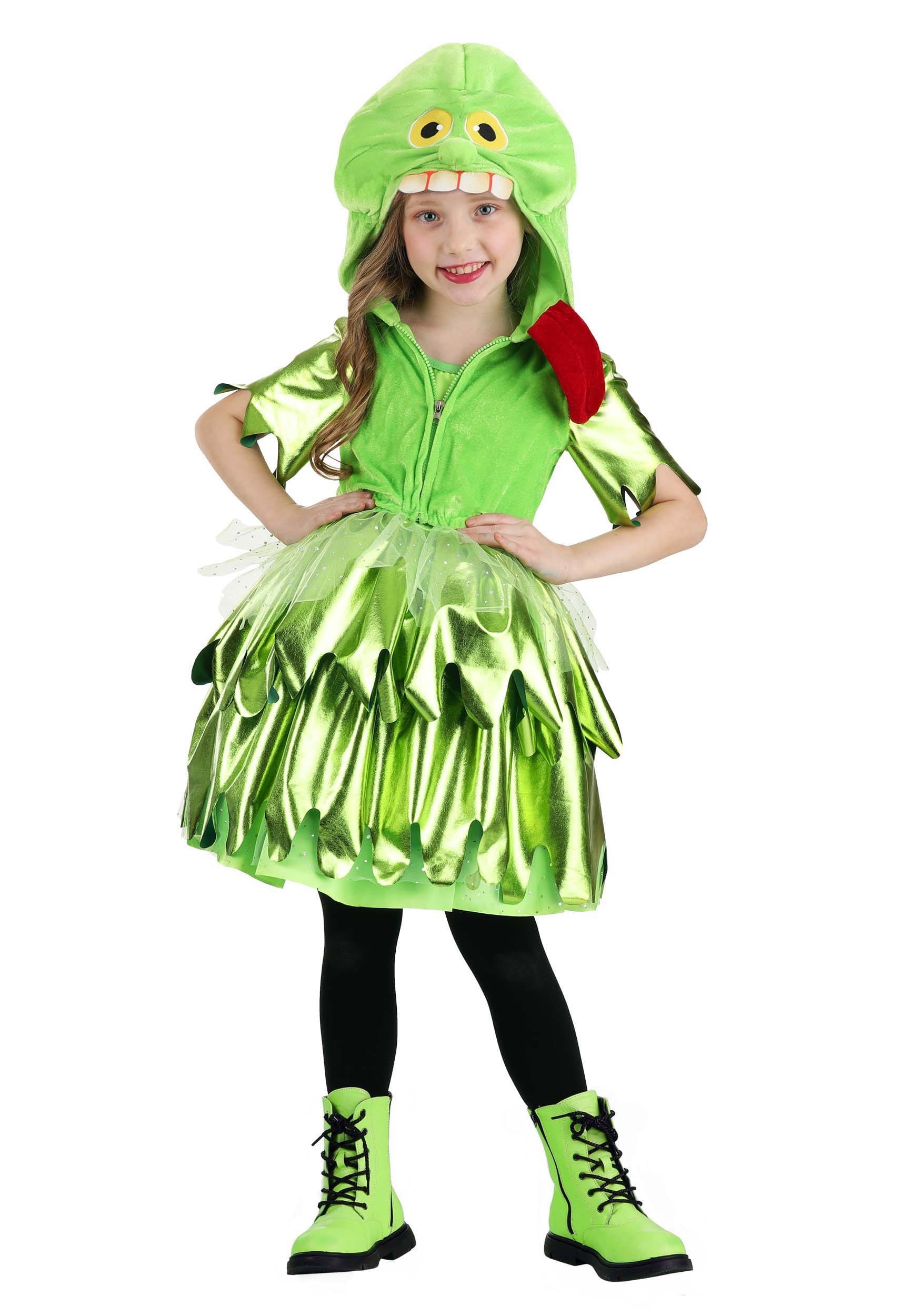 Photos - Fancy Dress Ghostbusters FUN Costumes  Slimer Costume for Girls | Ghost Costumes Green& 