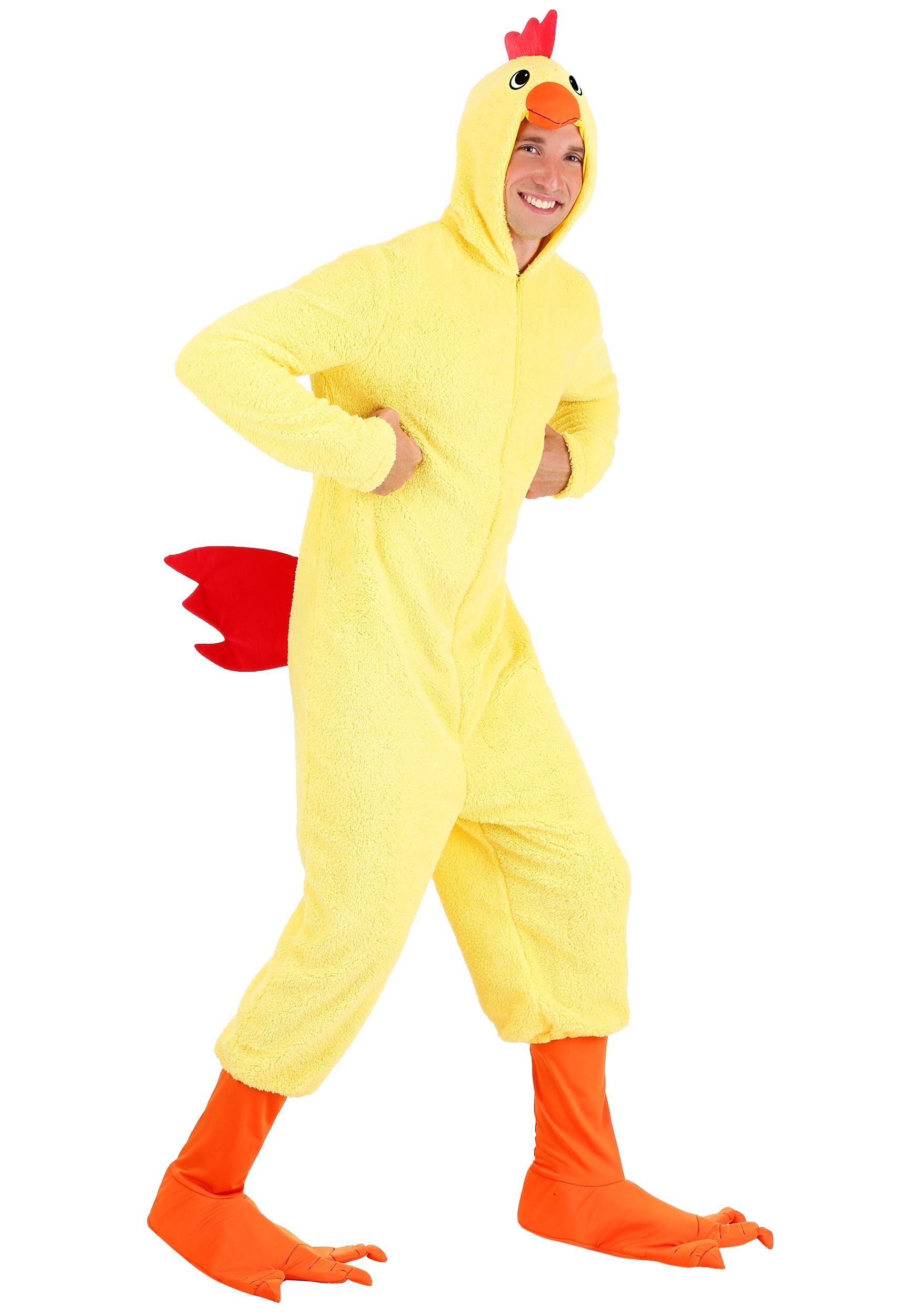 Photos - Fancy Dress FUN Costumes Cluckin' Chicken Adult Costume Orange/Yellow FUN6523AD