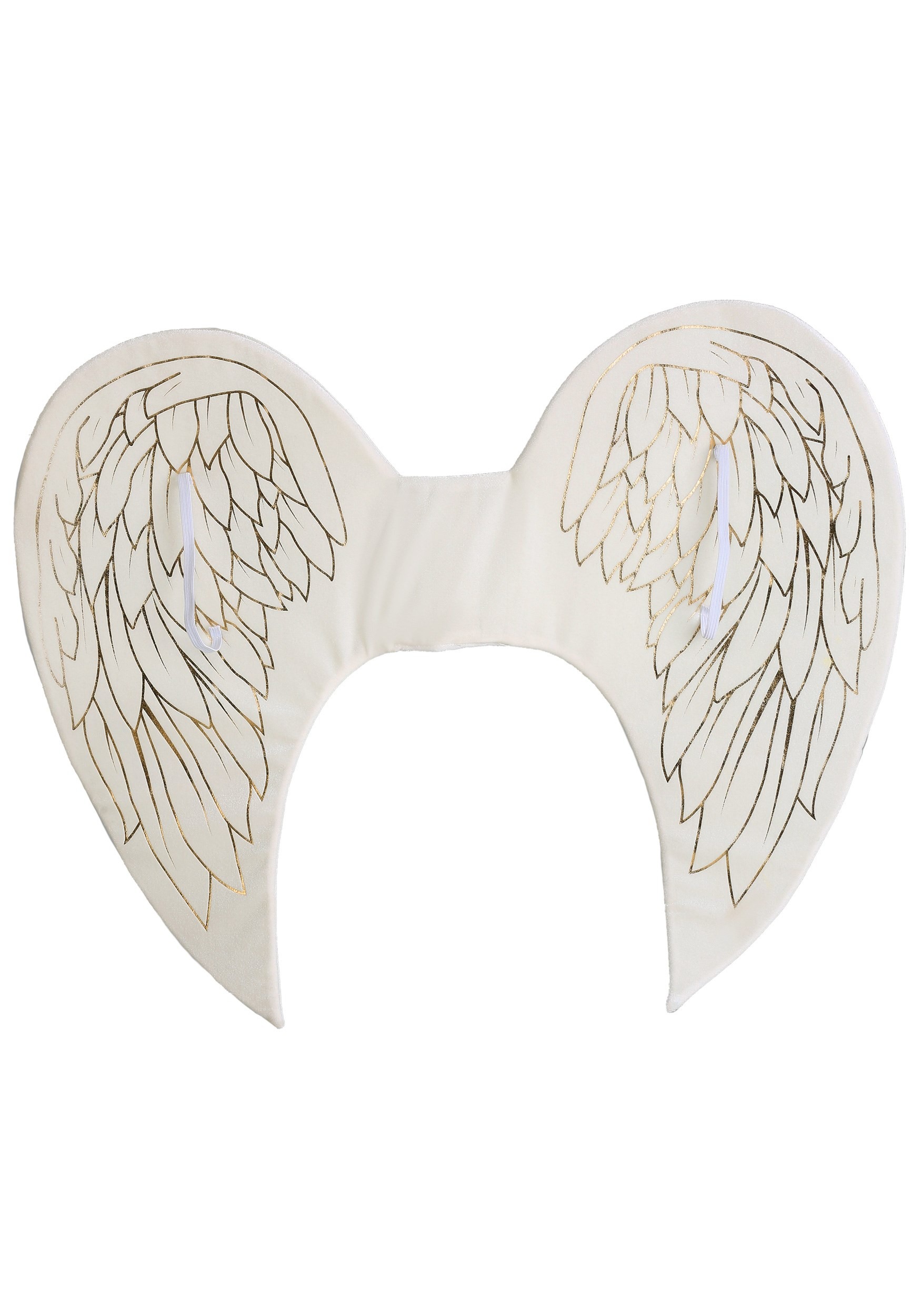 Detailed Adult Gold Print Angel Wings | Costume Wings
