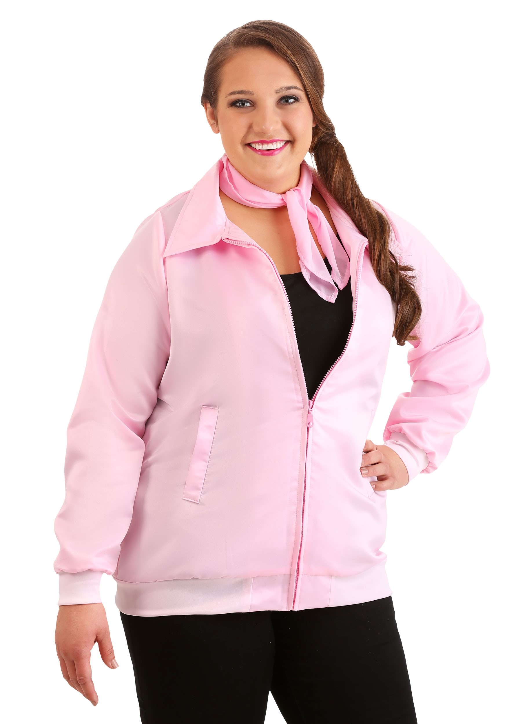 Photos - Fancy Dress FUN Costumes Plus Size Grease Pink Ladies Costume Jacket for Women Black&#