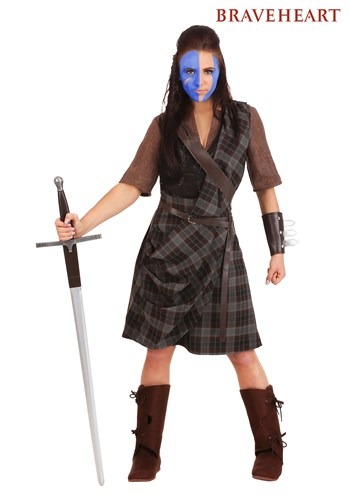 Plus Size Braveheart Women's Warrior Costume 1